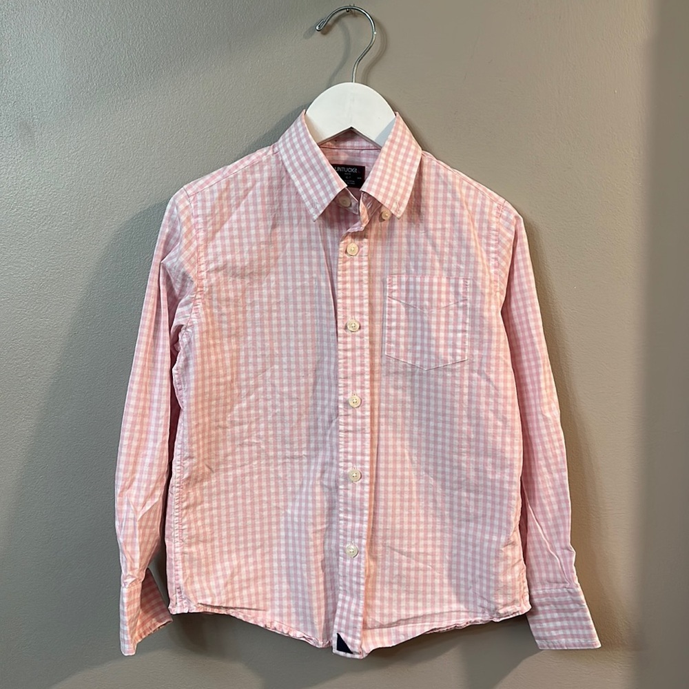 UNTUCKit Boy’s Gingham Button-Down Shirt